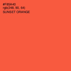 #F85A40 - Sunset Orange Color Image